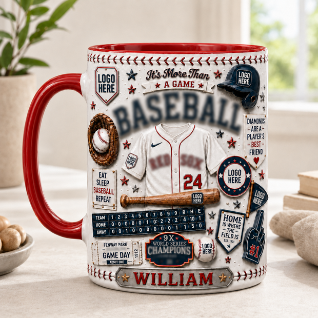It's More Than A Game - Personalized Accent Mug - Gift For Baseball Fans
