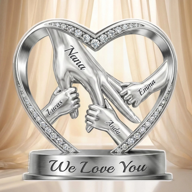 Hands That Promise Forever - Personalized Acrylic Plaque - Gift For Mother's Day