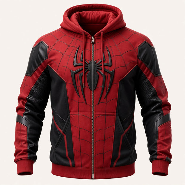Red Black Web Slinger Superhero Arachnid Halloween Shirt 3D AOP Hoodie