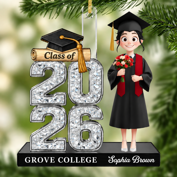 Class Of 2026 Graduation Celebrating Gift For Graduate - Personalized Acrylic Ornament