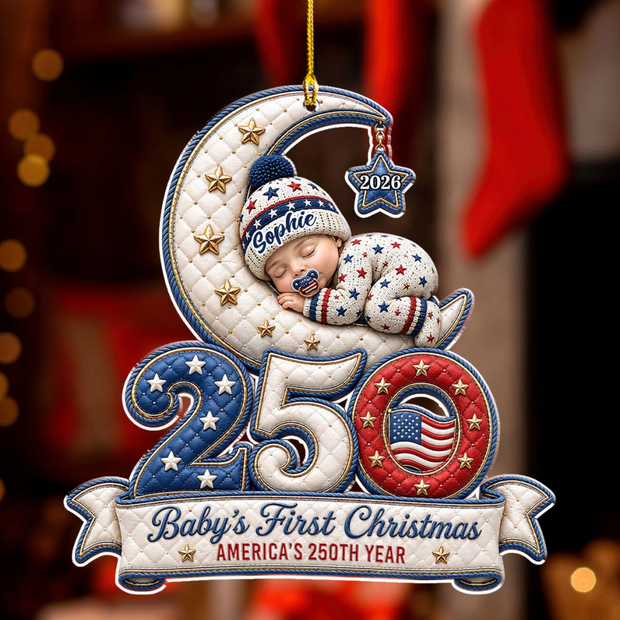 Little Christmas Dreamer - Personalized Acrylic Ornament - Chrismas Gift For Family