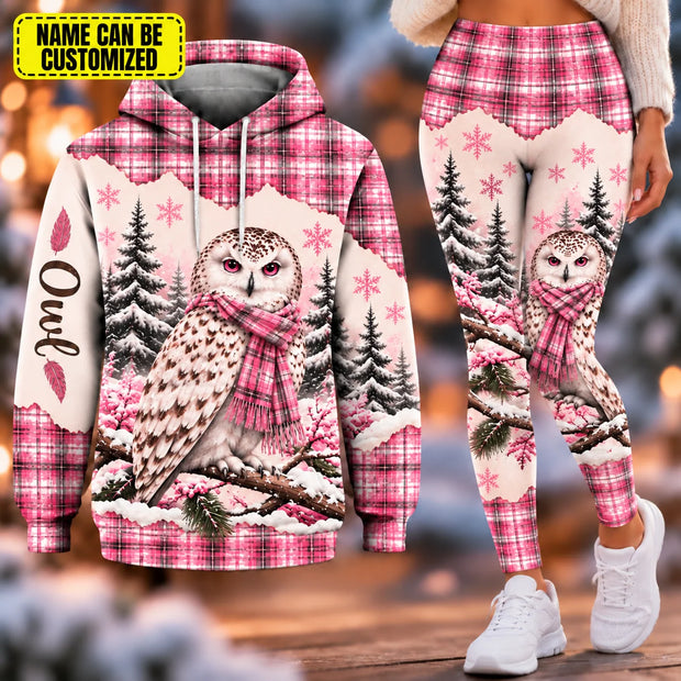 Snowy Owl Christmas - Personalized Hoodie and Leggings