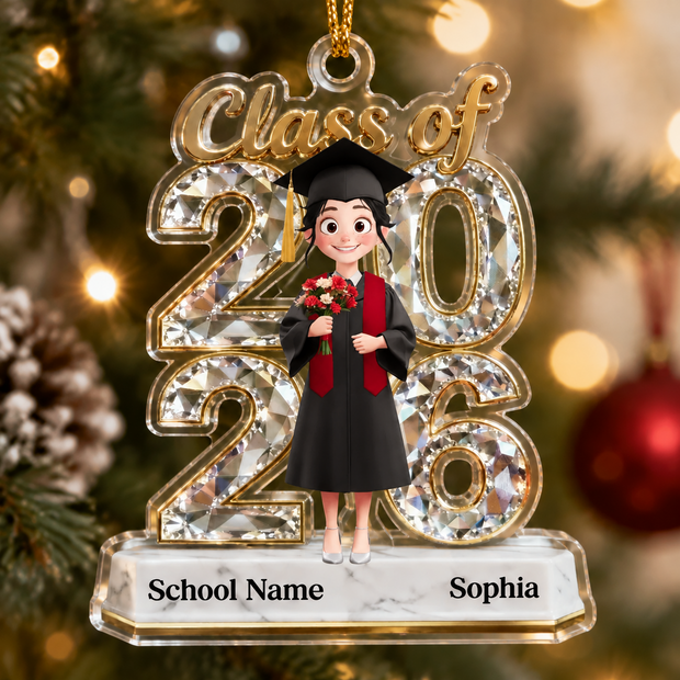 Class Of 2026 Graduation Celebrating Gift For Graduate - Personalized Acrylic Ornament