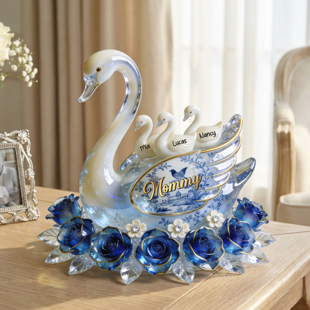 Swan Toile de Jouy - Personalized Acrylic Plaque - Gift For Mother's Day CT01