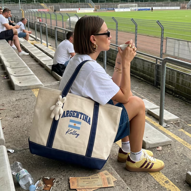 Argentina World Cup Soccer Canvas Purse - Personalized Tote Bag - Gift For Football Lovers, Sports Fans, Sports Lovers, Wolrd Cup
