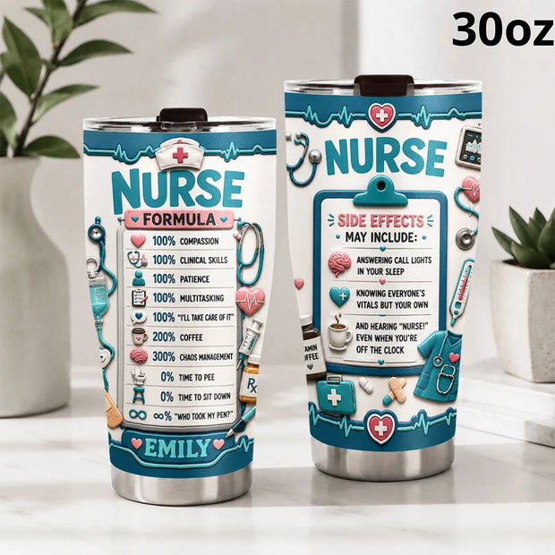 My Daily Life Custom Name Gift For Nurse - Personalized Tumbler