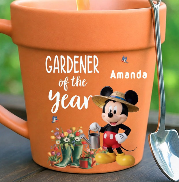 MkMo Garden Magic Maker - Personalized Plant Pot Ceramic Mug - Gift For Garden Lovers