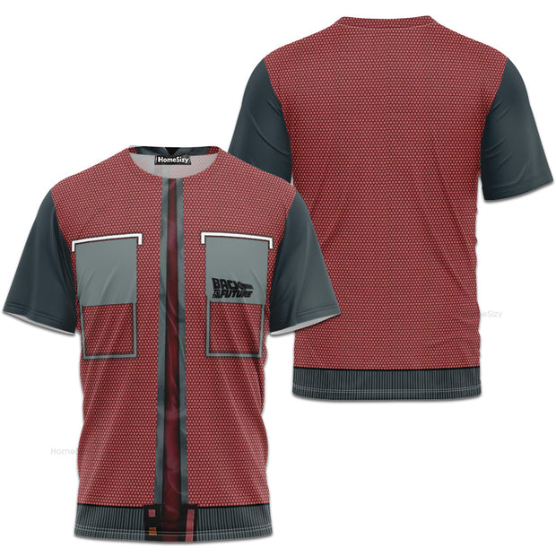 Back To The Future Movie Marty Mcfly Cosplay Costume - 3D Tshirt