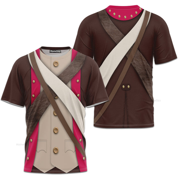American Infantry 6th Continental Regimen Cosplay Costume - 3D Tshirt