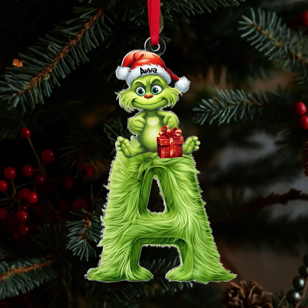 Custom Alphabet Letters Gifts For Kids Christmas - Personalized Acrylic Ornament CT01