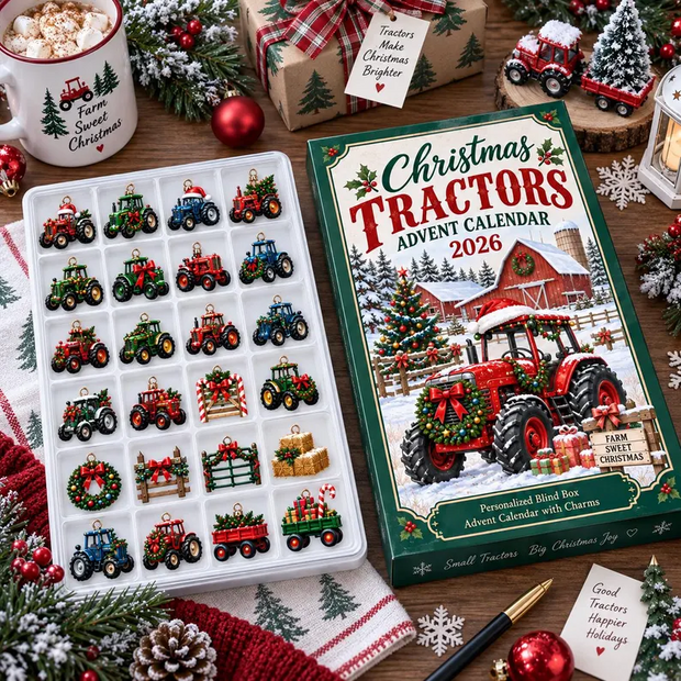 Christmas Tractor Advent Calendar - Box Advent Calendar - Christmas Gift For Famers