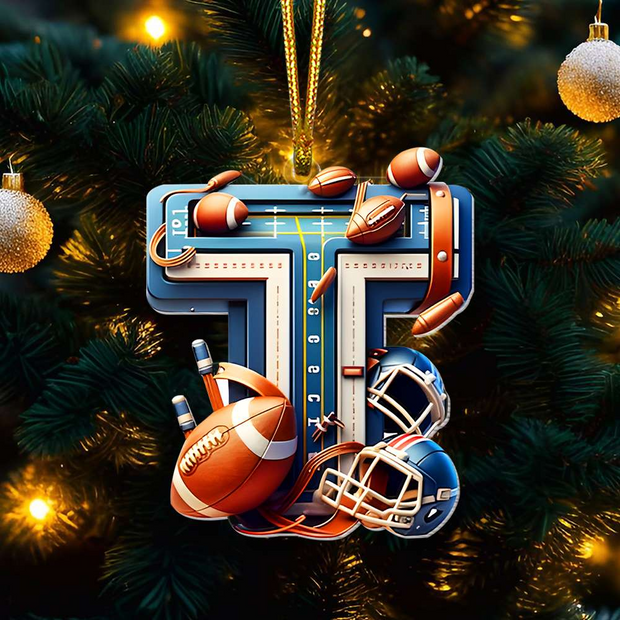 Football Ornament - Personalized 3D Acrylic Ornament - Gift For Football Fans