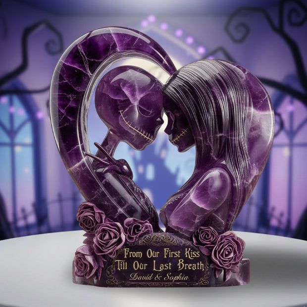 Till Our First Kiss Till Our Last Breath - Personalized Custom Shaped Acrylic Plaque CT01