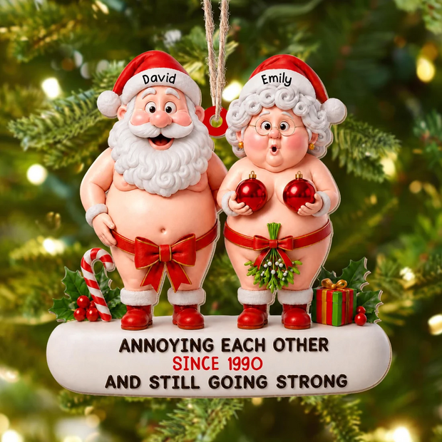 Funny Christmas Annoying Each Other Gift For Couple, Husband And Wife - Personalized Ornament