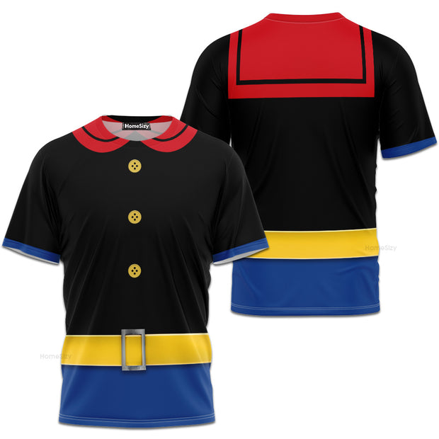 Movie Popeye the Sailor Man Cosplay Costume - 3D Tshirt