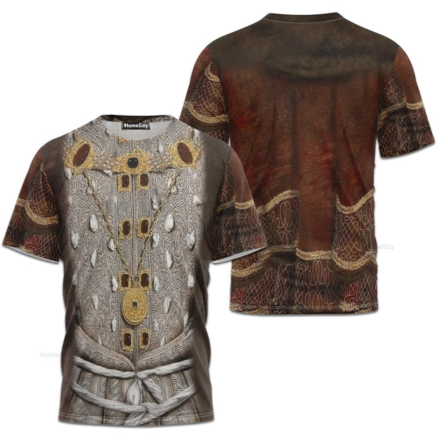 Historical Henry VIII Of England Cosplay Costume - 3D Tshirt