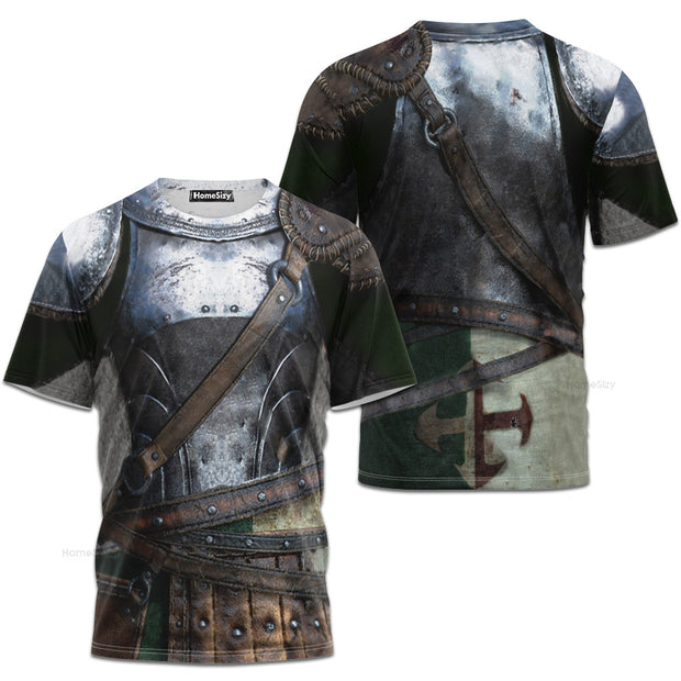 Medieval Armors Cosplay Costume - 3D Tshirt