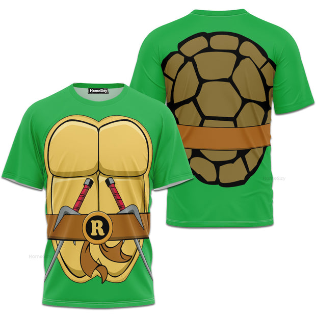TMNT Movie 1987 Raphael Cosplay Costume - 3D Tshirt
