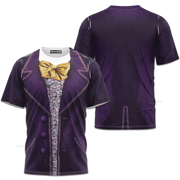Willy Wonka Official Cosplay Costume - 3D Tshirt