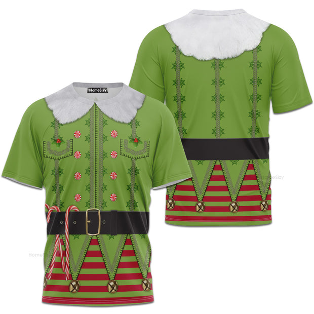 Elf Santa Christmas Fans Cosplay Costume - 3D Tshirt