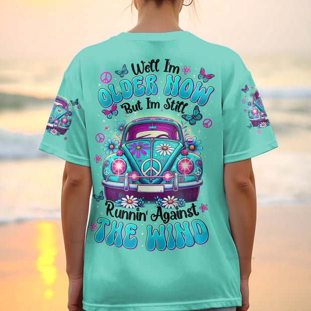I'm Older Now but I'm still Runnin' Against the Wind - Funny Hippie Retro Car - AOP Shirts QT5060201
