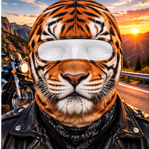 Custom Funny Animal Motorcycle Costume Headwear Gift For Bikers - Personalized Balaclava Face Mask