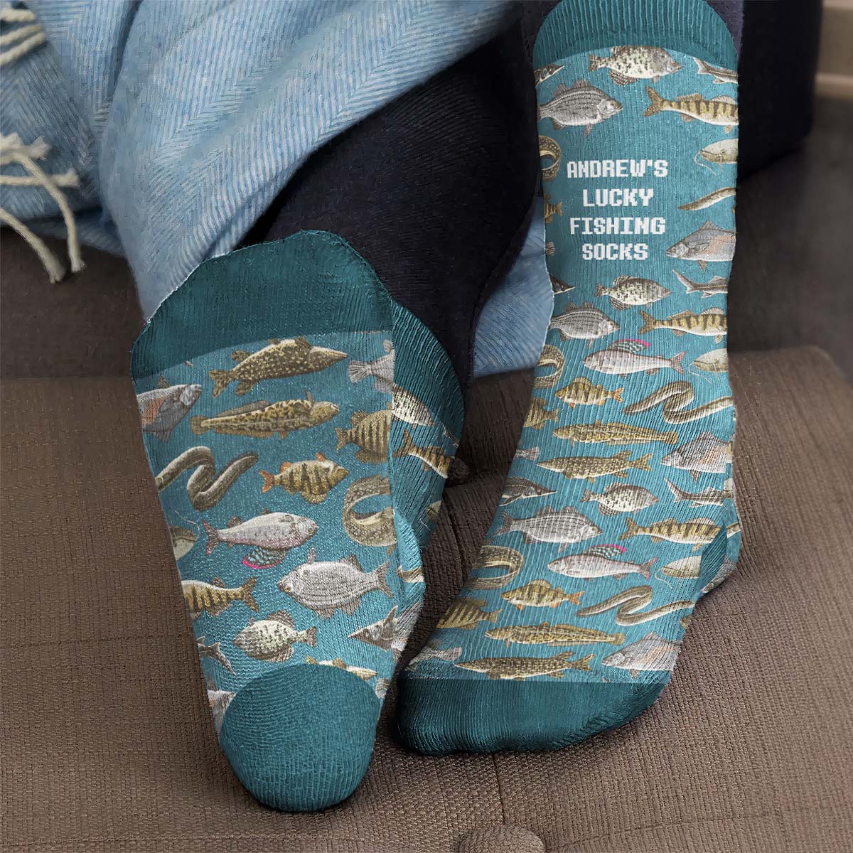 my lucky fishing socks personalized socks 5