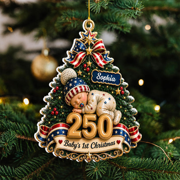 Baby First Christmas 250 - Personalized 3D Acrylic Ornament - Chrismas Gift For Family