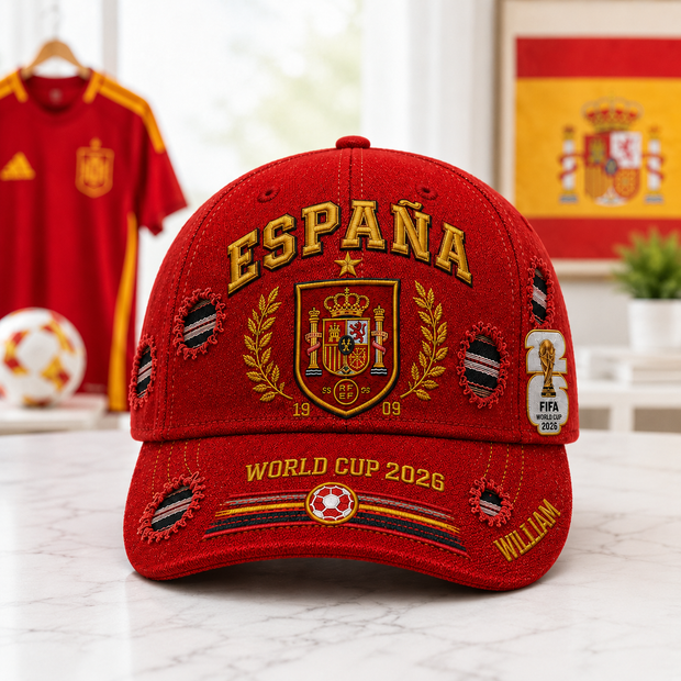 Spain National Football Team FIFA World Cup 2026  - Personalized Classic Cap - Gift For Football Lovers, Sports Fans, Sports Lovers, World Cup