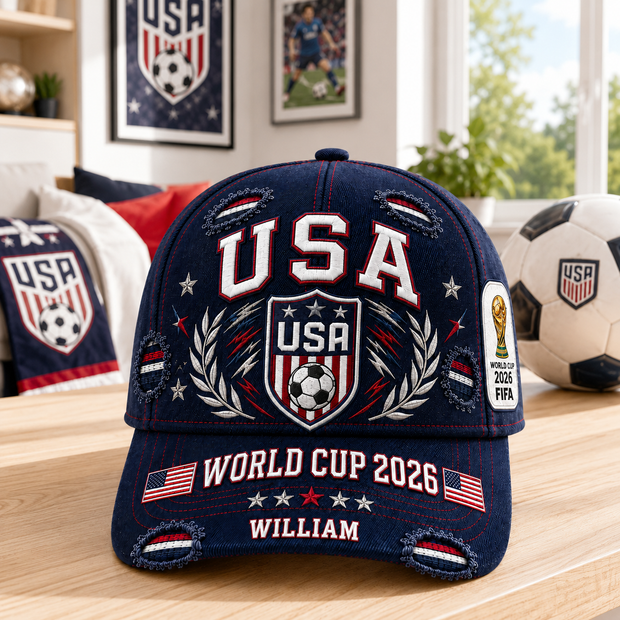 USA National Football Team FIFA World Cup 2026  - Personalized Classic Cap - Gift For Football Lovers, Sports Fans, Sports Lovers, World Cup