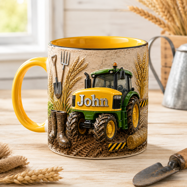 Farmer Of The Year - Personalized Accent Mug - Gift For Farmers