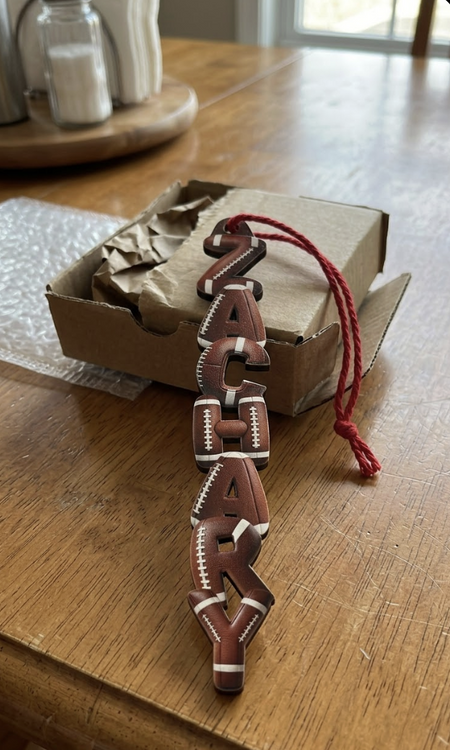Review by Alice Johnson - American Football Alphabet - Personalized Acrylic Ornament - Chrismas Gift For Football Fans