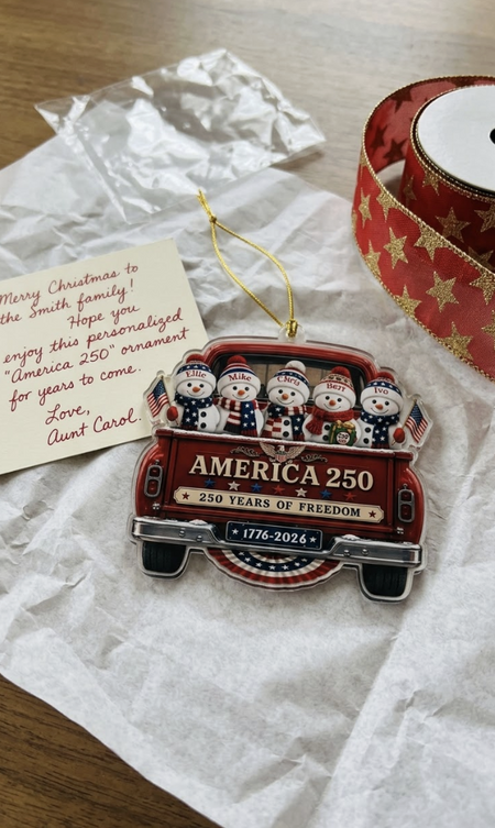Review by Ellie L. - Driven By Love United By Freedom - Personalized Acrylic Ornament - Chrismas Gift For Family