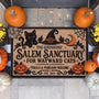 salem sanctuary for wayward cats ferals and familiars welcome personalized doormat 1
