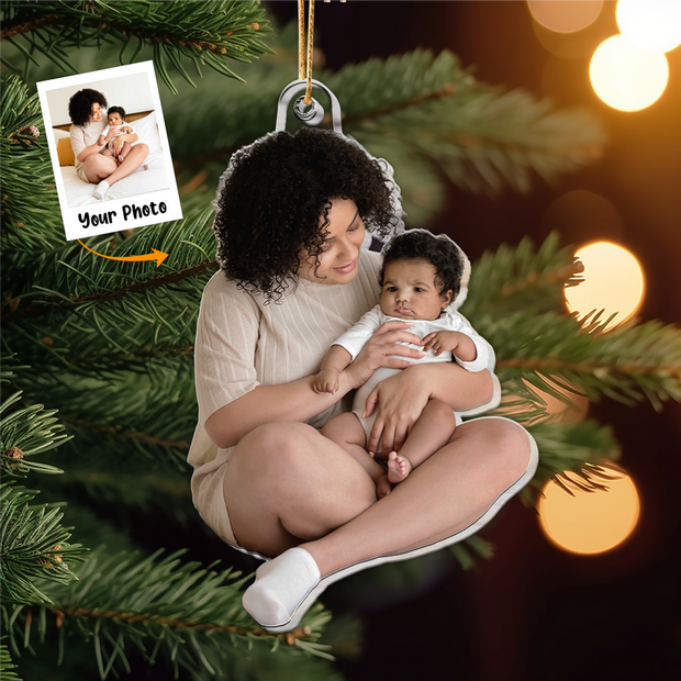 Custom Photo Mama Always Love You - Gift For New Mom - Personalized Acrylic Ornament NA94