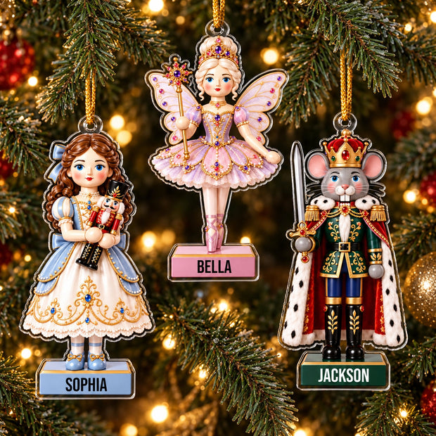 The Nutcracker Custom Name And Character - Personalized Acrylic Ornament - Gift For Family