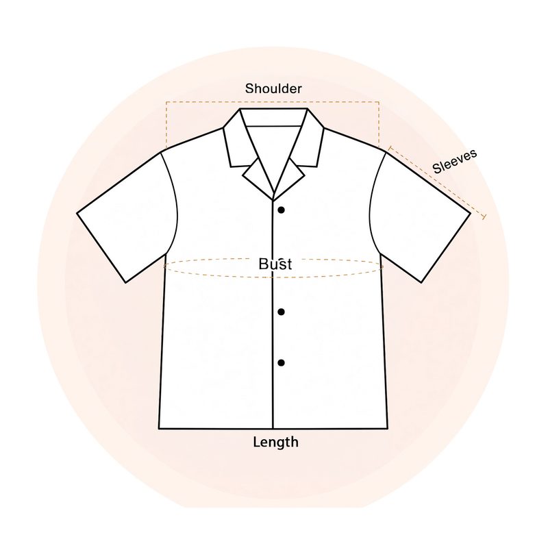 AOP Kid Hawaiian Shirt measurement guide