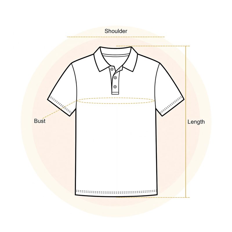 AOP Men Polo measurement guide