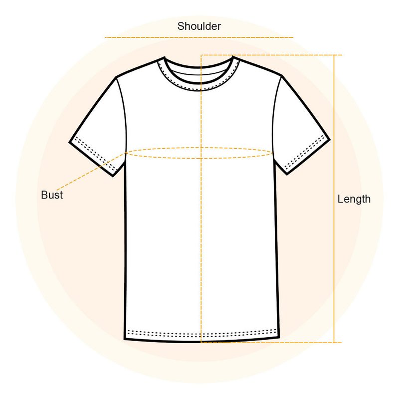 AOP T-Shirt measurement guide